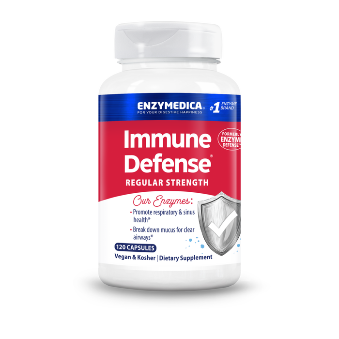 Enzymedica Immune Defense Regular Strength, 60 capsules, front of bottle