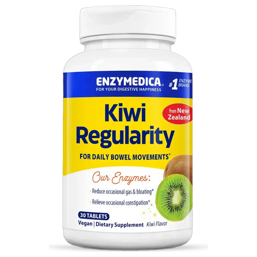 Enzymedica Kiwi Regularity, 30 chewable tablets, front of bottle