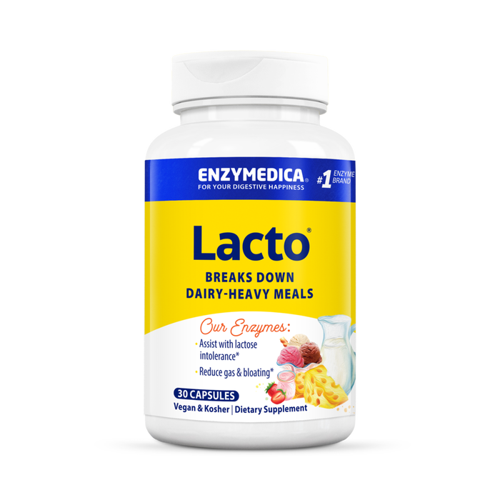 Enzymedica Lacto, 30 capsules, front of bottle