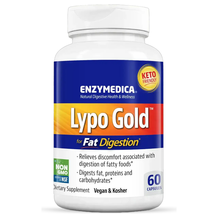 Enzymedica Lypo Gold, 60 capsules, front of bottle