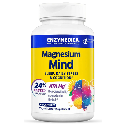 Enzymedica Magnesium Mind, 60 capsules, front of bottle