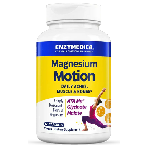 Enzymedica Magnesium Motion, 60 capsules, front of bottle