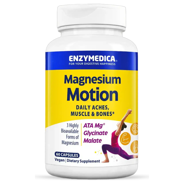 Enzymedica Magnesium Motion, 60 capsules, front of bottle