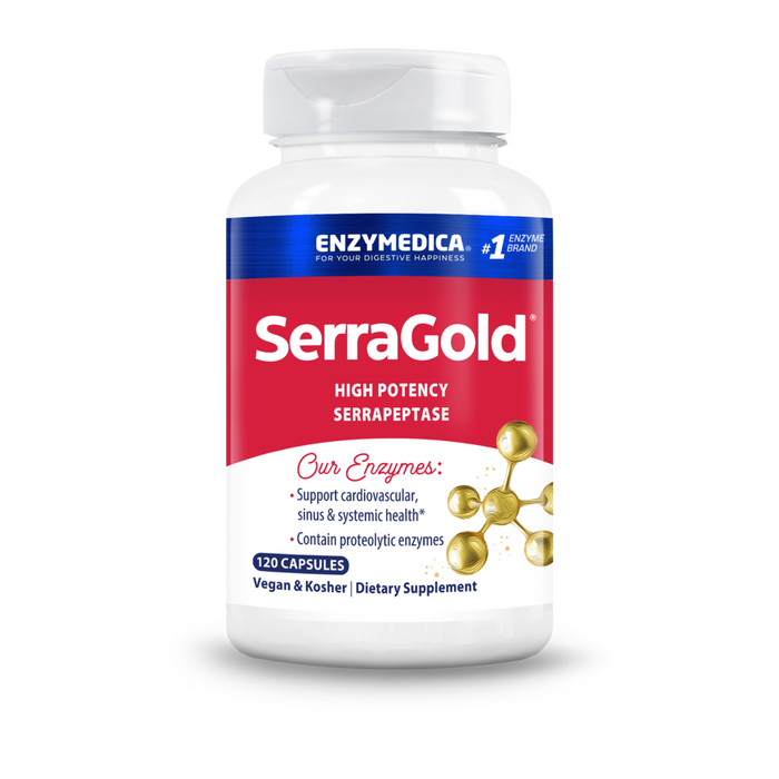 Enzymedica SerraGold, 120 capsules, front of bottle