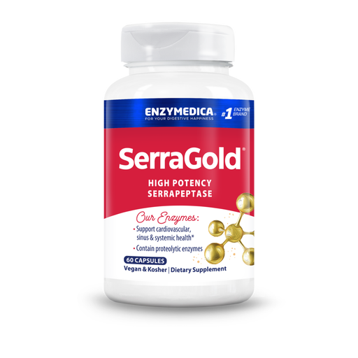 Enzymedica SerraGold, 60 capsules, front of bottle