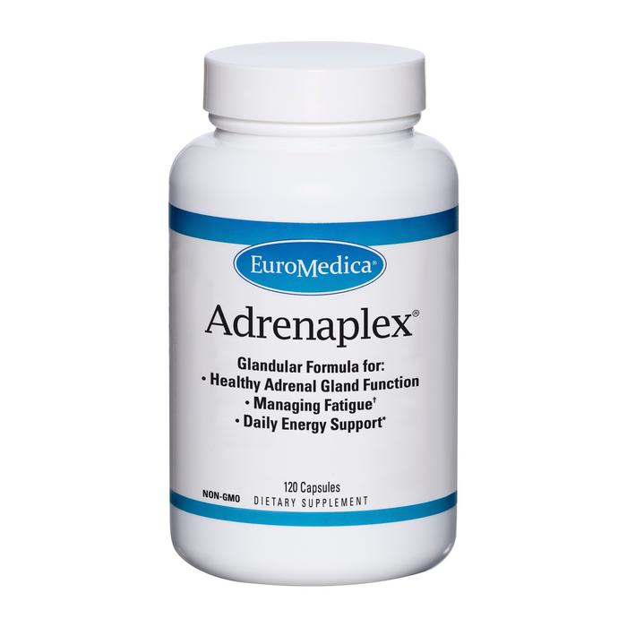 EuroMedica Adrenaplex, 120 capsules, front of bottle