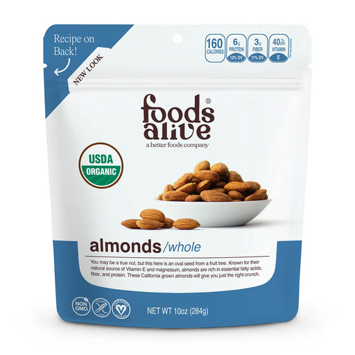 Foods Alive, Organic Almonds 12 oz