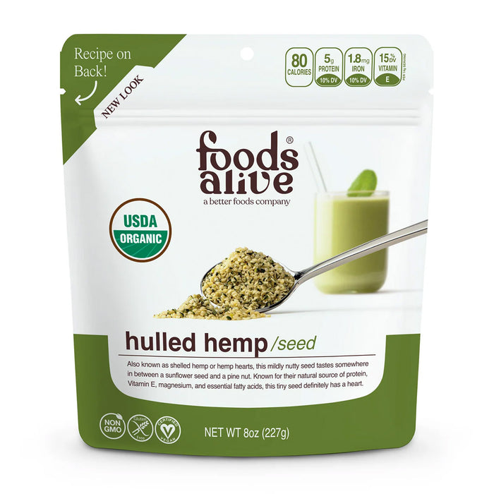 Foods Alive, Hulled Hemp Seeds Organic 8 oz