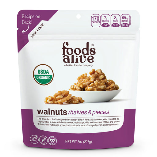 Foods Alive, Organic Walnuts 12 oz