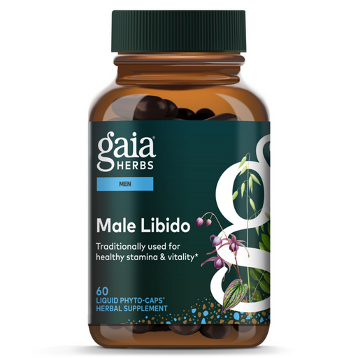 Gaia Herbs Male Libido, 60 liquid phyto-caps, front of bottle