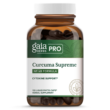 Gaia Herbs PRO Curcuma Supreme NF-kB Formula Cytokine Support, 120 liquid phyto-caps, front of bottle