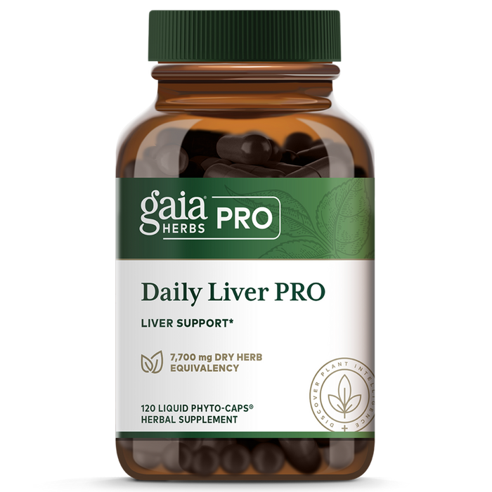 Gaia Herbs PRO Daily Liver Pro, 120 liquid phyto-caps, front of bottle
