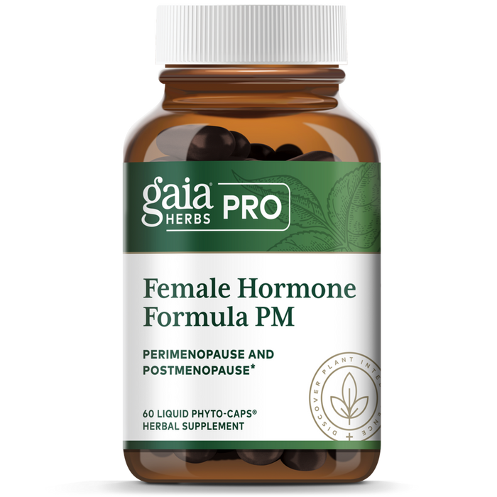 Gaia Herbs PRO Female Hormone Support PM, 60 liquid phyto-caps, front of bottle