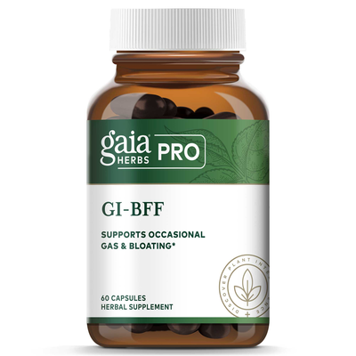 Gaia Herbs PRO GI BFF, 60 capsules, front of bottle