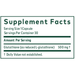 Gaia Herbs PRO Glutathione 500 30 capsules supplement facts label