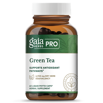 Gaia Herbs PRO Green Tea, 60 liquid phyto-caps, front of bottle