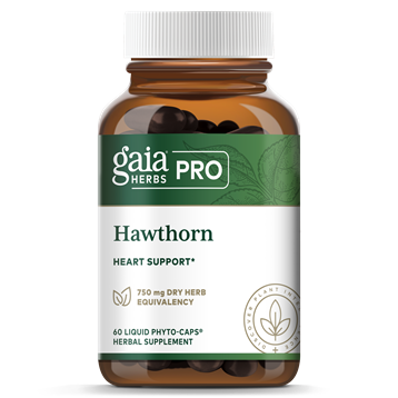 Gaia Herbs PRO Hawthorn, 60 liquid phyto-caps, front of bottle