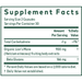 Gaia Herbs PRO Lion's Mane Mushroom 900 mg 60 capsules supplement facts label