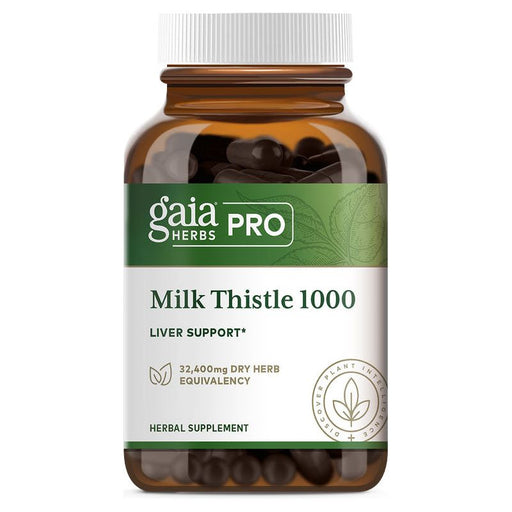 Gaia Herbs PRO Milk Thistle 1000, 120 capsules, front of bottle