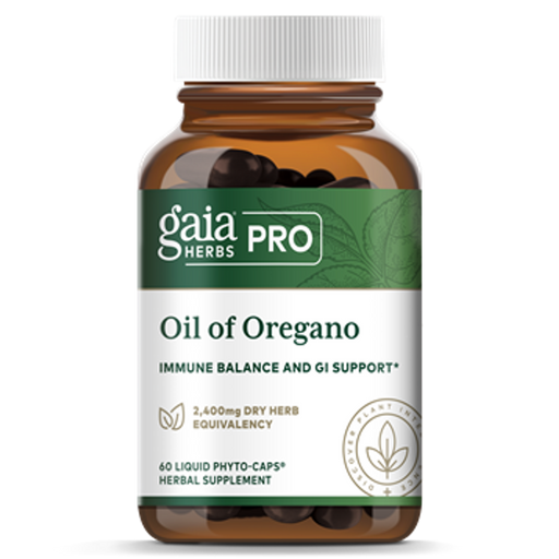 Gaia Herbs PRO Oil of Oregano 230 mg, 60 liquid phyto-caps, front of bottle