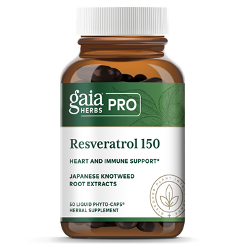 Gaia Herbs PRO Resveratrol 150, 50 liquid phyto-caps, front of bottle