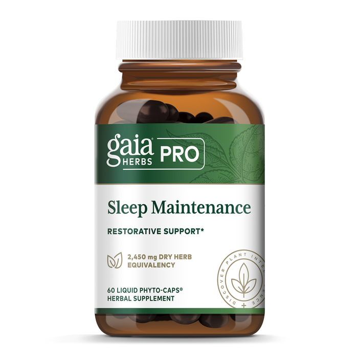 Gaia Herbs PRO Sleep Maintenance, 60 liquid phyto-caps, front of bottle