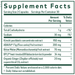 Gaia Herbs PRO Tri-Glycemic 60 capsules supplement facts label