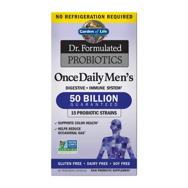 Garden of Life Dr. Formulated Probiotics Once Daily Men's, 30 veg capsules, front of box