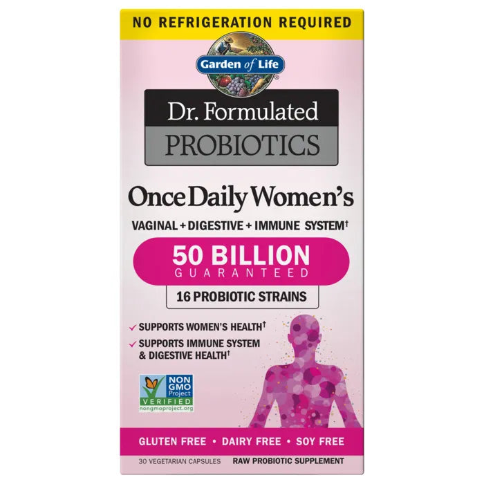 Garden of Life Dr. Formulated Probiotics Once Daily Women's, 30 veg capsules, front of box