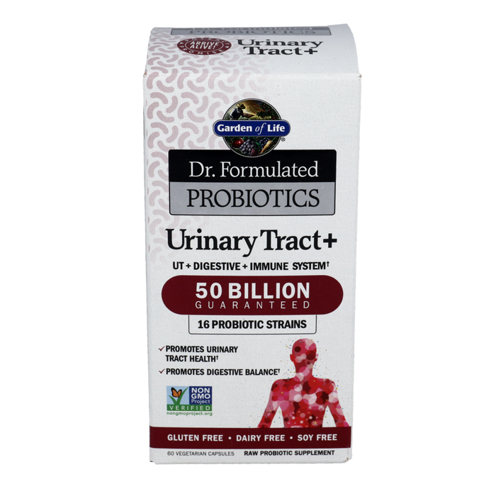 Garden of Life Dr. Formulated Probiotics Urinary Tract+, 60 veg capsules, front of box