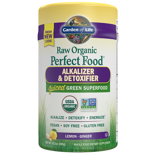 Garden of Life Perfect Food Alkalizer & Detoxifier, 30 servings, front of tub