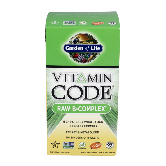 Garden of Life Vitamin Code RAW B-Complex, 120 veg capsules, front of box
