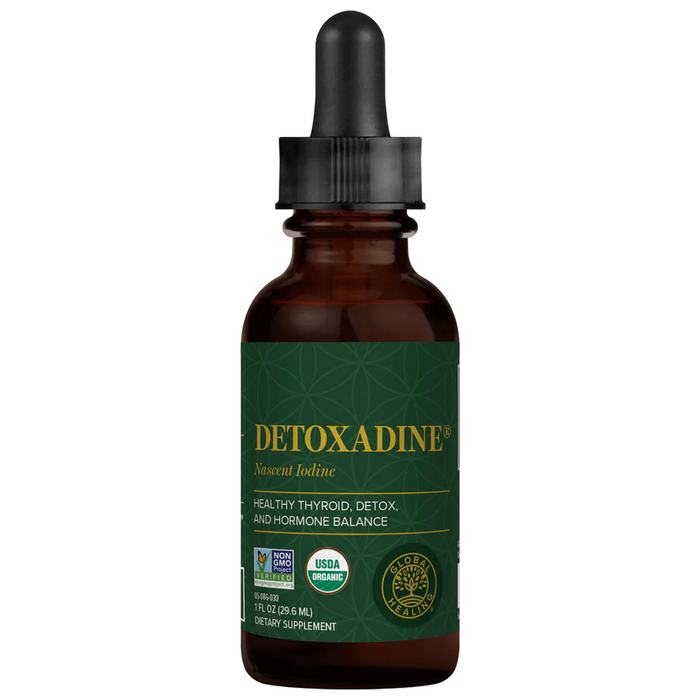 Global Healing Detoxadine, 1 fl oz, front of dropper bottle