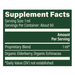 Global Healing Elderberry & Echinacea 2 fl oz supplement facts label