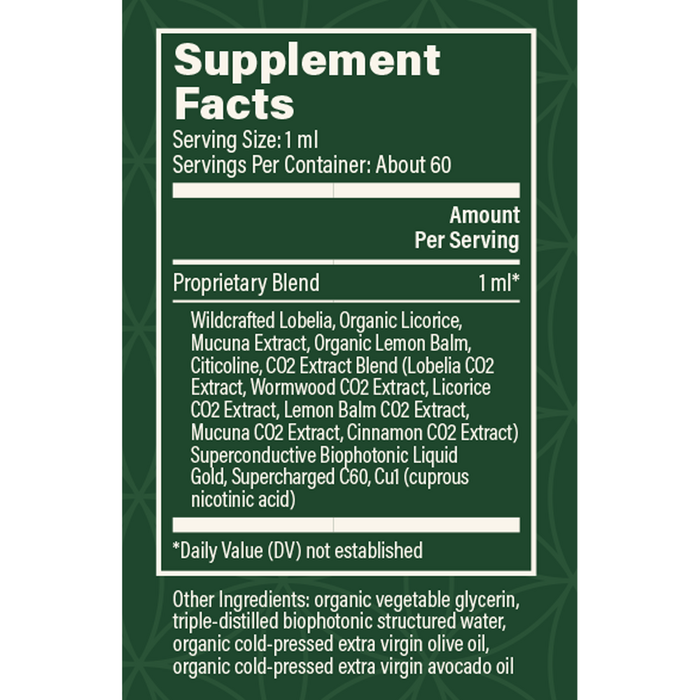Global Healing Foreign Protein Cleanse 2 fl oz supplement facts label