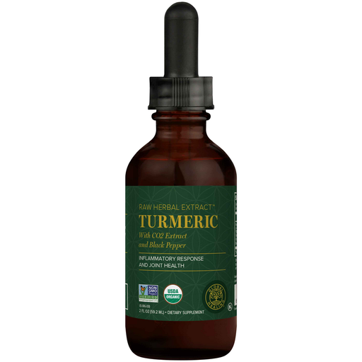 Global Healing Turmeric, 2 fl oz, front of dropper bottle