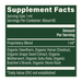 Global Healing Vein Health 2 fl oz supplement facts label