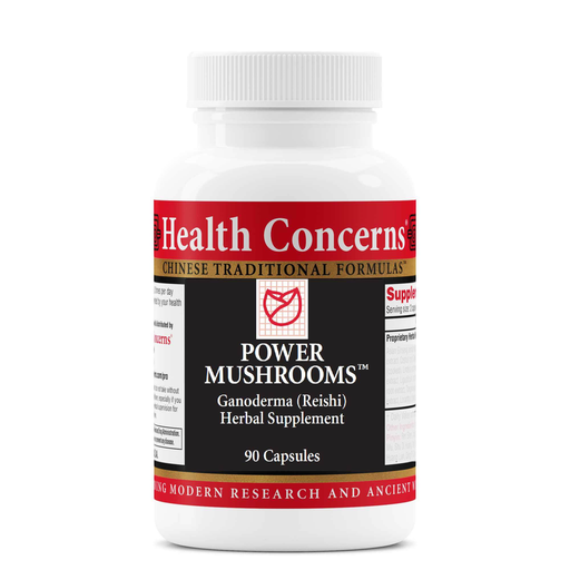 Health Concerns Power Mushrooms, 90 capsules, front of bottle