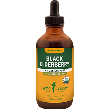 Herb Pharm Black Elderberry Alcohol-Free, 4 fl oz, front of bottle