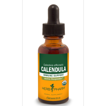 Herb Pharm Calendula, 1 fl oz, front of dropper bottle