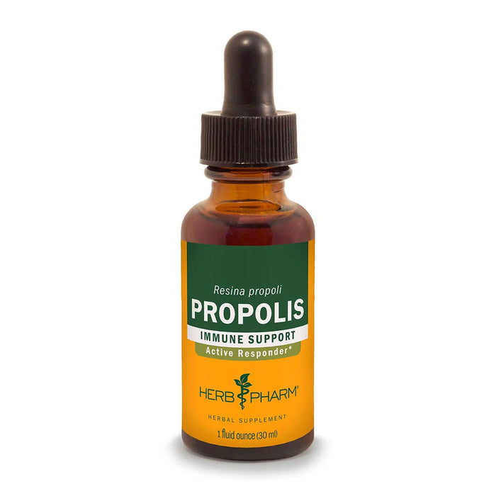 Herb Pharm Propolis (Resina propoli), 1 fl oz, front of dropper bottle