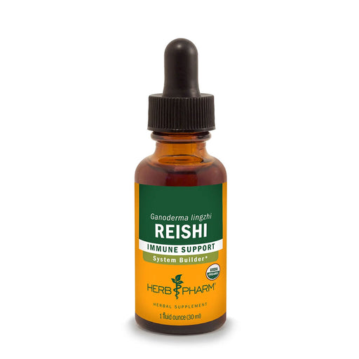Herb Pharm Reishi (Ganoderma lingzhi), 1 fl oz, front of dropper bottle