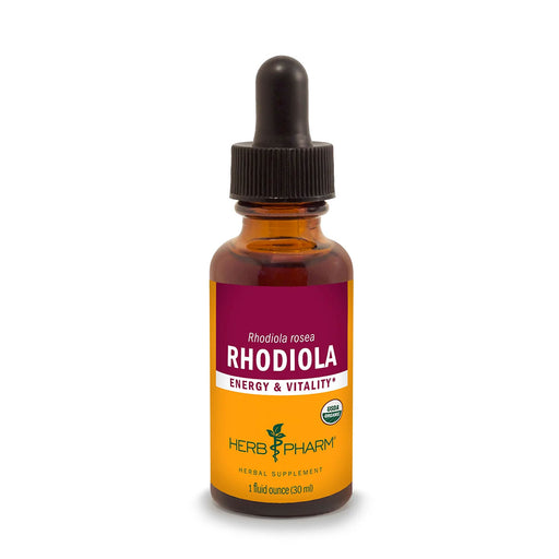 Herb Pharm Rhodiola (Rhodiola rosea), 1 fl oz, front of dropper bottle