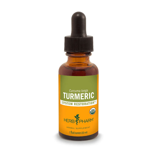 Herb Pharm Turmeric (Curcuma longa), 1 fl oz, front of dropper bottle