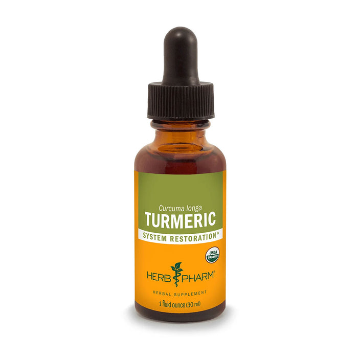 Herb Pharm Turmeric (Curcuma longa), 1 fl oz, front of dropper bottle
