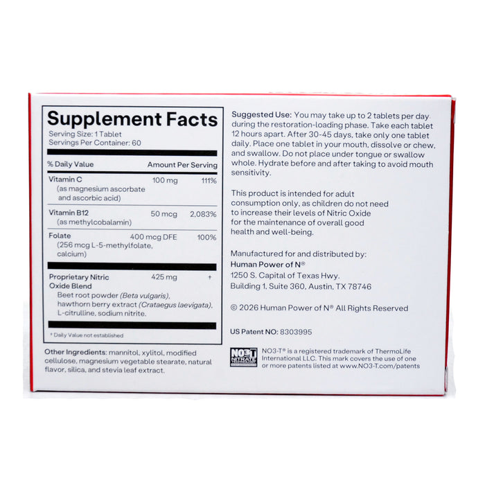 Supplement facts label on a white background