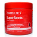 Red container of humann SuperBeets Heart Powder on a white background