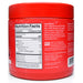 Red container with nutrition facts label on a white background
