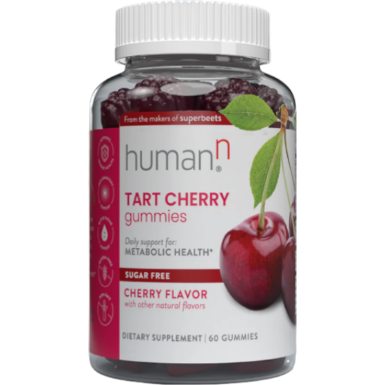 HumanN Tart Cherry Gummies, 60 gummies, front of bottle