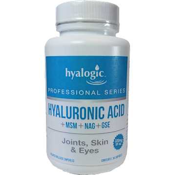 Hyalogic Hyaluronic Acid + MSM + NAG + GSE, 30 capsules, front of bottle